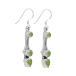 Pure silver green Peridot high fashion earrings jewellery